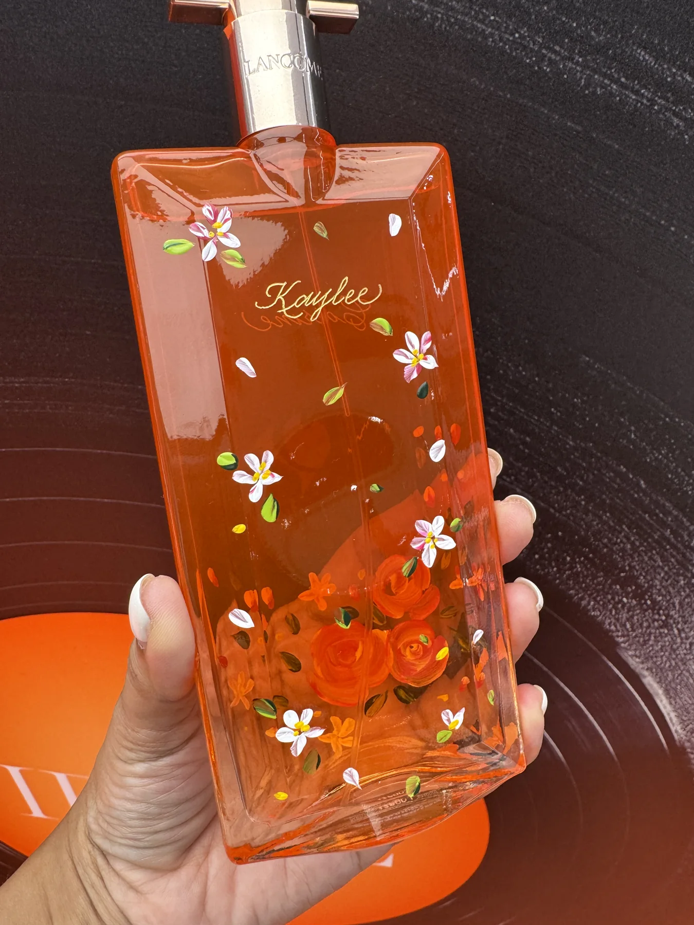 Personalised orange bottle