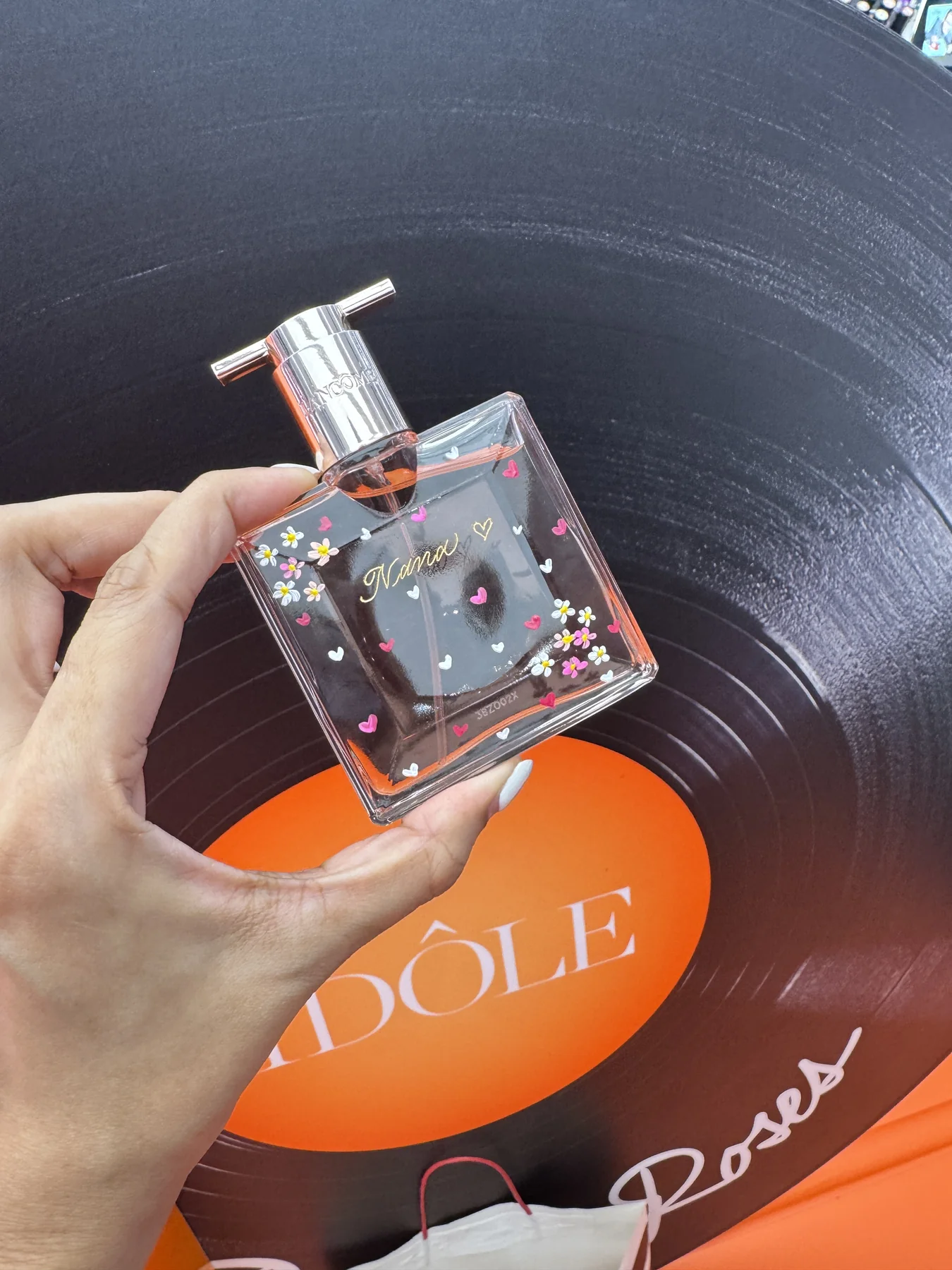 Delicate painted fragrance bottle