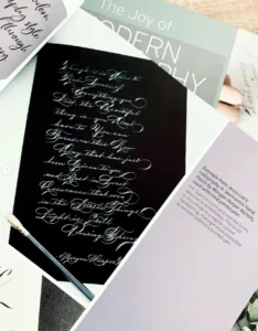 Jes Calligraphy artwork featured in The Joy of Modern Calligraphy
