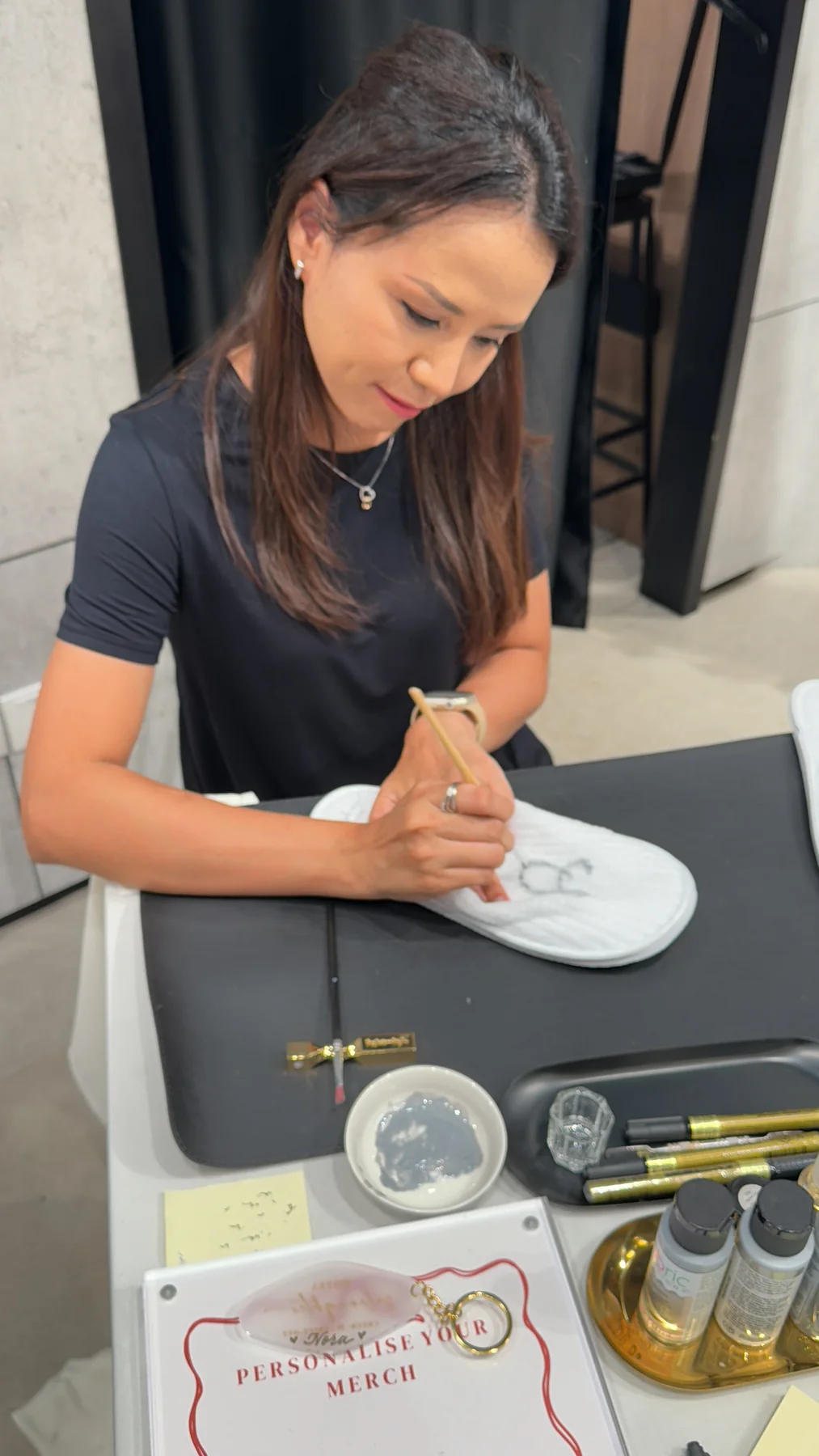 Calligraphy created on site