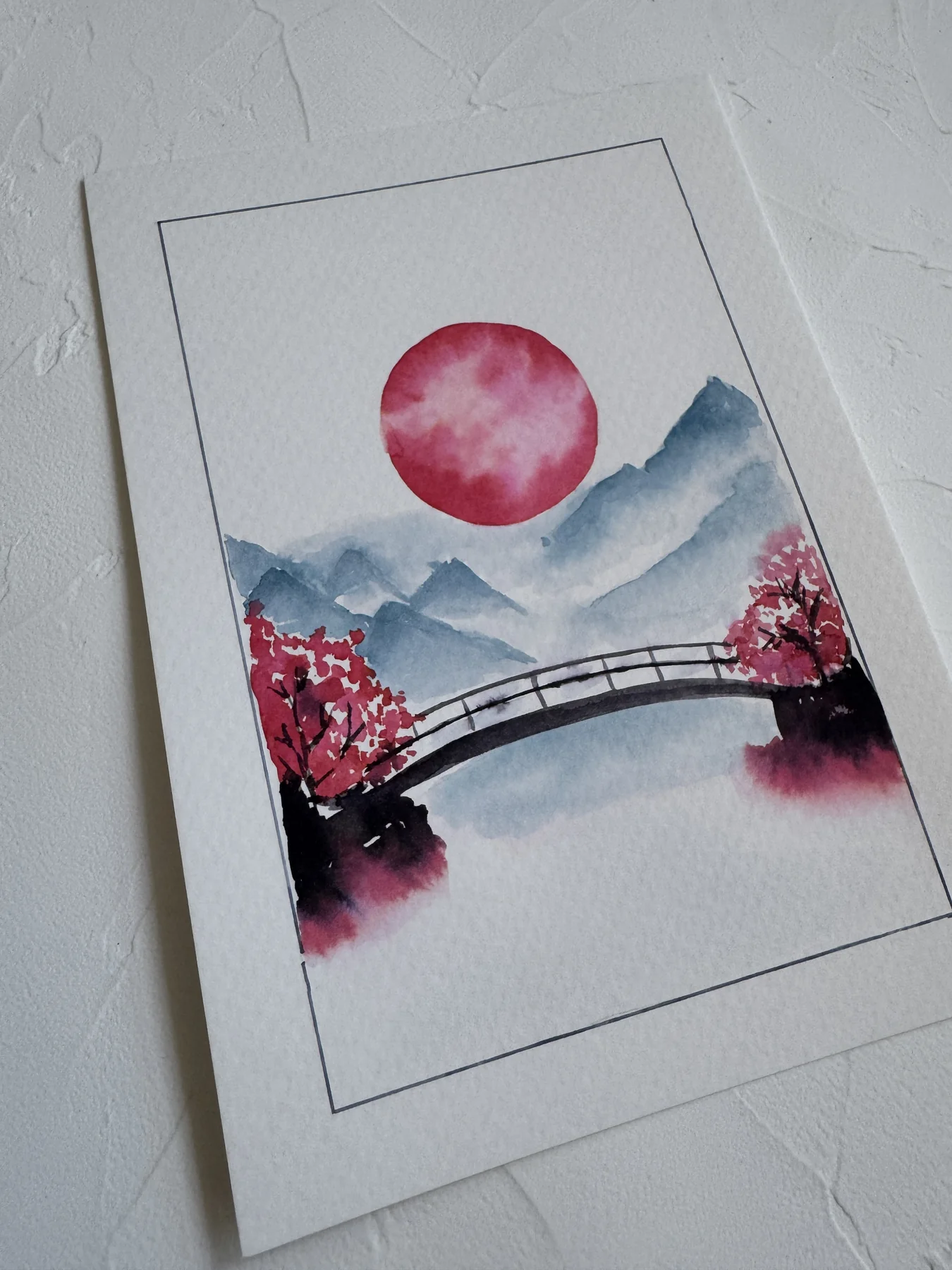 Landscape watercolour illustration